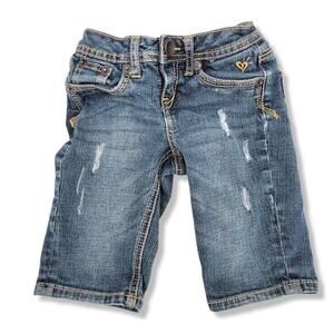 Justice Girls Distressed‎ Denim Bermuda Shorts Size 6R